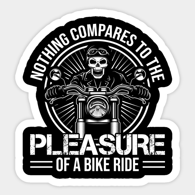 Pleaser Of A Bike T - Shirt Design Sticker by Shuvo Design